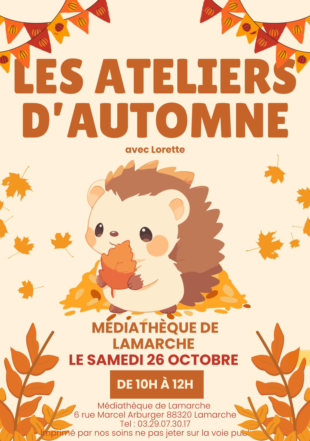 Ateliers d'automne 2024