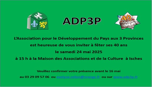 Invitation Anniversaire ADP3P